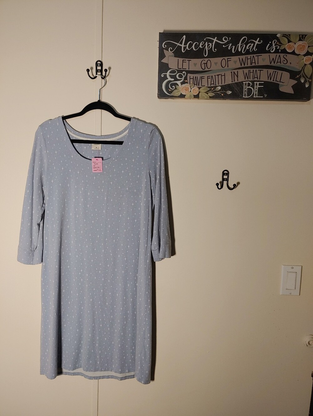 Soma Medium super Soft Blue Star Short Sleeve Nightshirt